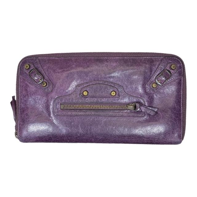 BALENCIAGA バレンシアガ 130788 長財布 財布 ラウンドファスナー レザー ル・コンパニオン 紫 パープル  :0404-a1516a:SENSE Yahoo!ショッピング店 - 通販 - Yahoo!ショッピング