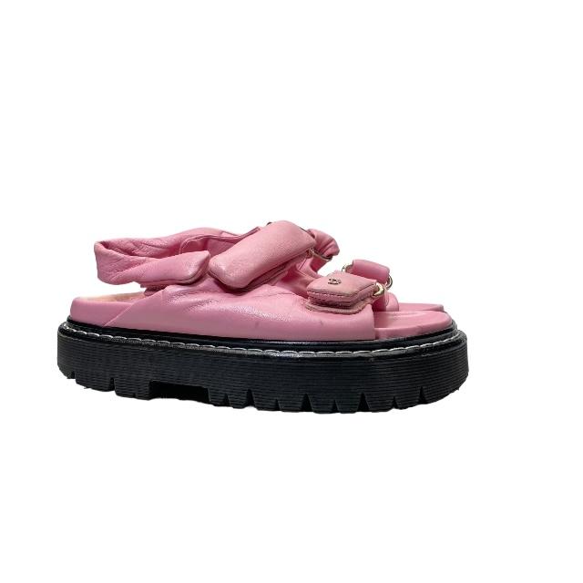 DSQUARED2 ブラック ピンク 厚底サンダル DSQUARED2 ブラック ピンク 厚底サンダル