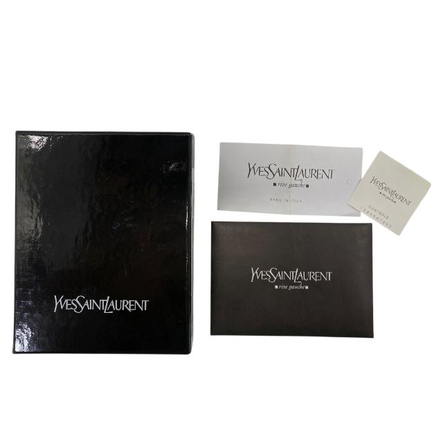 Yves Saint Laurent 名刺入れ 黒 レザー　イヴ・サンローラン Yves Saint Laurent サンローラン カードケース/名刺入れ YSL