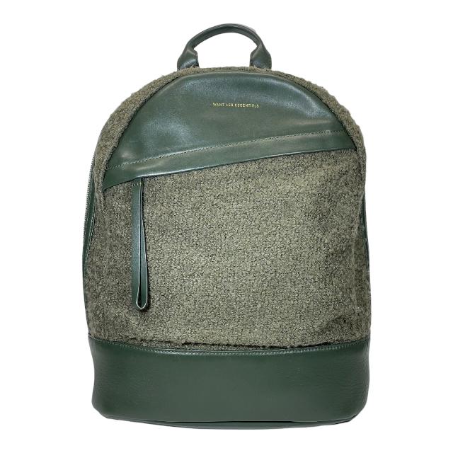 WANT LES ESSENTIELS ウォントレスエッセンシャル リュック バックパック レザー ボア グリーン カーキ  :0407-b705c:SENSE Yahoo!ショッピング店 - 通販 - Yahoo!ショッピング