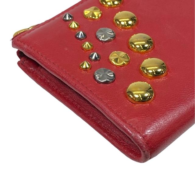 miumiu ミュウミュウ 長財布 財布 L字ファスナー レザー ロゴ スタッズ 