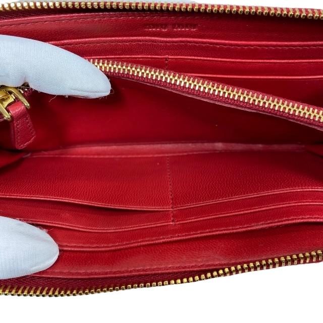 miumiu ミュウミュウ 長財布 財布 L字ファスナー レザー ロゴ