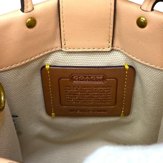 COACHミニカシン2wayショルダーバック.ハンドバッグ.ミニトートバック美品 COACH（コーチ） 【美品】COACH MINI CASHIN ミニカシン ハンドバッグ
