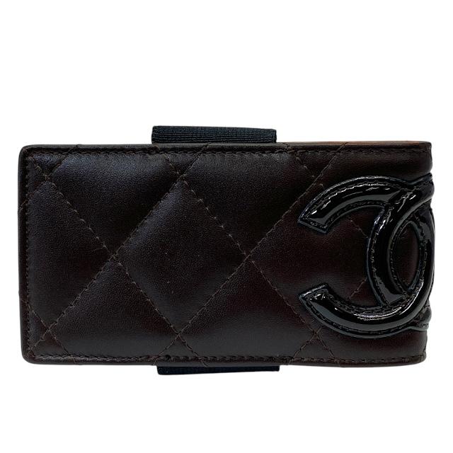 CHANEL - 美品　CHANEL　カーフ､カンボン  ipodケース CHANEL シャネル カンボン iPodケース 小物 ココマーク