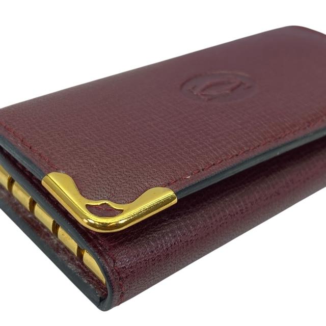 Cartier カルティエ 4連 マストライン キーケース レザー ボルドー Cartier（カルティエ） マストライン 4連 キーケース コンパクト 小物