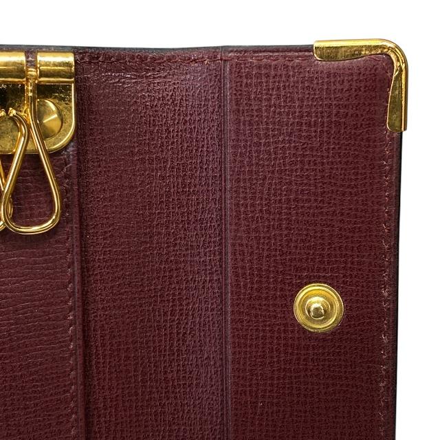 Cartier カルティエ 4連 マストライン キーケース レザー ボルドー Cartier（カルティエ） マストライン 4連 キーケース コンパクト 小物