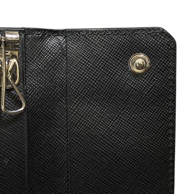 y*u様 【新品】プラダ PRADA 6蓮キーケース　黒 プラダ6連キーケース 黒 ユニセックス カーフ キーケース 1PG222