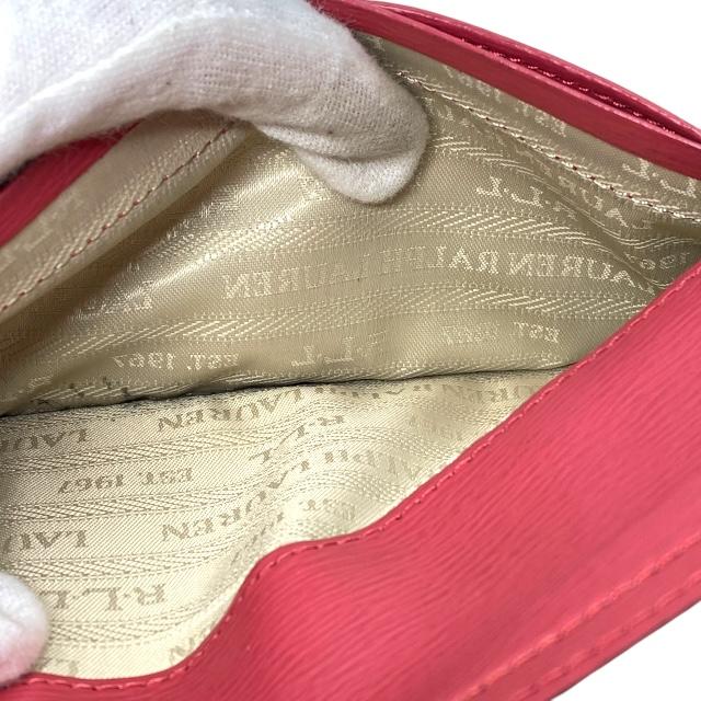 POLO RALPH LAUREN ポロ ラルフローレン 財布 長財布 ロングウォレット 二つ折り財布 ロゴ レザー ピンク系 | POLO RALPH LAUREN | 06