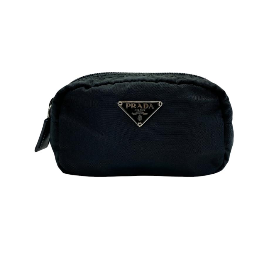 PRADA プラダポーチ ミニポーチ コスメポーチ 三角ロゴ ナイロン 黒 PRADA（プラダ） ポーチ コスメポーチ 化粧ポーチ 小物入れ ミニポーチ