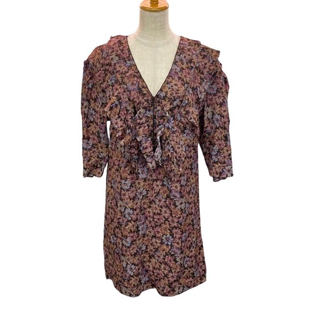 Coach コーチ ワンピース スカート 花柄 フラワー フリル ひざ丈 ブラック ピンク系 表記サイズ 155 84a 0411 D111c Sense Yahoo ショッピング店 通販 Yahoo ショッピング