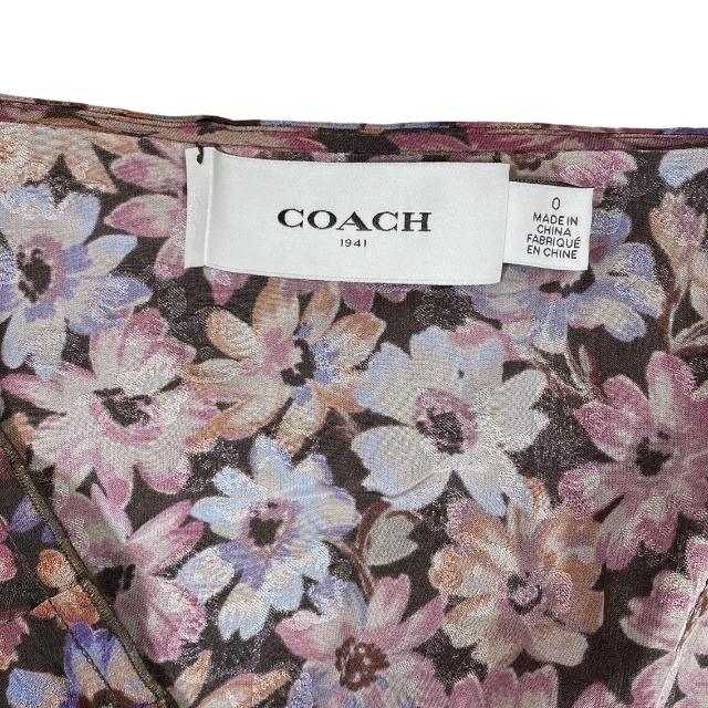 Coach コーチ ワンピース スカート 花柄 フラワー フリル ひざ丈 ブラック ピンク系 表記サイズ 155 84a 0411 D111c Sense Yahoo ショッピング店 通販 Yahoo ショッピング