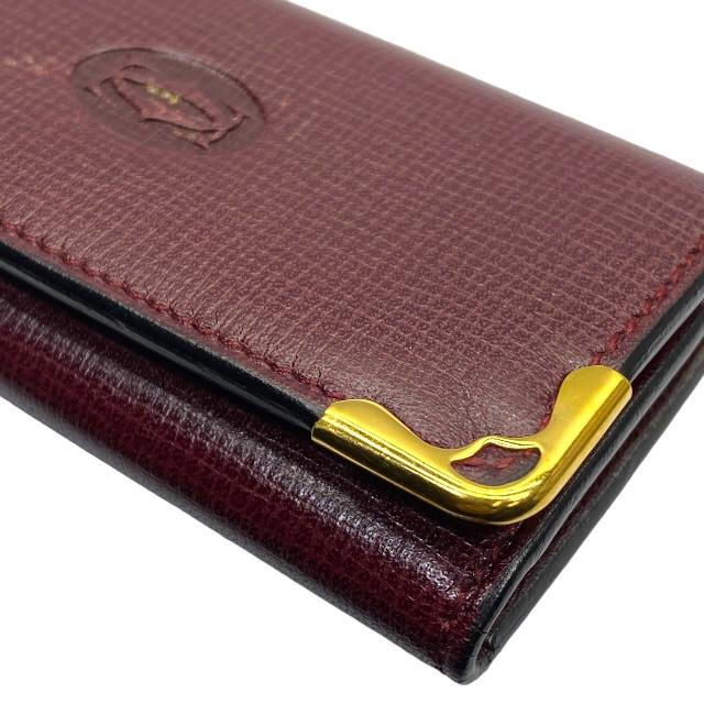 Cartier カルティエ マストライン 4連 キーケース レザー ロゴ ボルドー ゴールド金具｜econext｜04