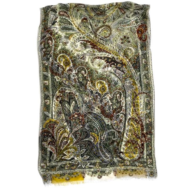 値下げ ETRO ペイズリー柄 シルク ストール ショール スカーフ 花柄 ETRO（エトロ） スカーフ ストール ショール アクセサリー 小物
