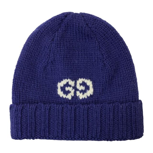 GUCCI（グッチ） 602886 GG LOGO KNIT BAENIE ケーブルニット ビーニー