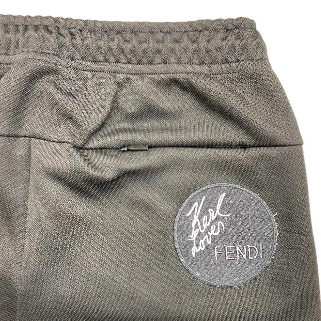 フェンディ トレーニングパンツ ジャージ ラインストーン ブラック