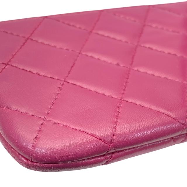 CHANEL　ポーチ　ココマーク　マトラッセ　レザー　ピンク　3480 CHANEL ポーチ ココマーク マトラッセ レザー ピンク 3480