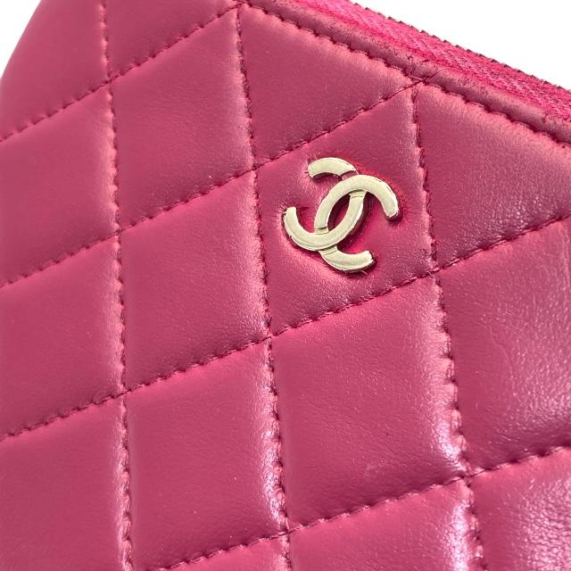 CHANEL　ポーチ　ココマーク　マトラッセ　レザー　ピンク　3480 CHANEL ポーチ ココマーク マトラッセ レザー ピンク 3480
