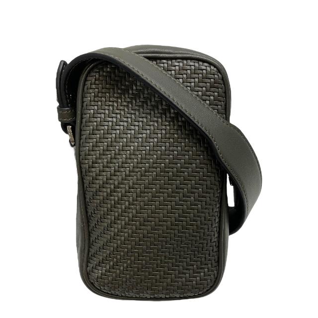 Ermenegildo Zegnaエルメネジルドゼニア　シボ革　ショルダーバッグ ZEGNA Ermenegildo Zegna ゼニア ショルダーバッグ 牛革