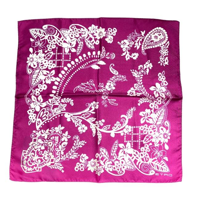 未使用】ETRO エトロ スカーフ ミニスカーフ アクセサリー ペイズリー 