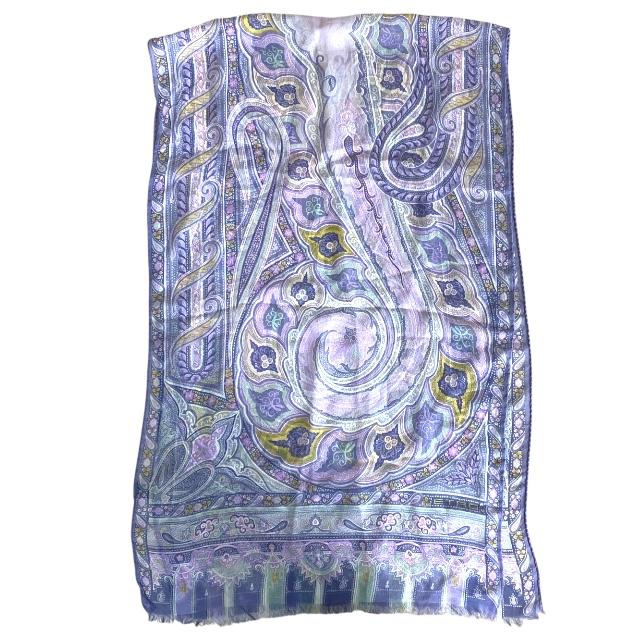 エトロ ETRO ストール スカーフ 大判 ブルー系マルチカラー エトロ ETRO ストール スカーフ 大判 ブルー系マルチカラー