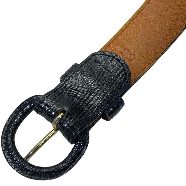 【極美品】POLO Ralph Lauren メンズベルト クロコ型押しレザー黒 ポロラルフローレン クロコ型押し レザーベルト - メルカリ