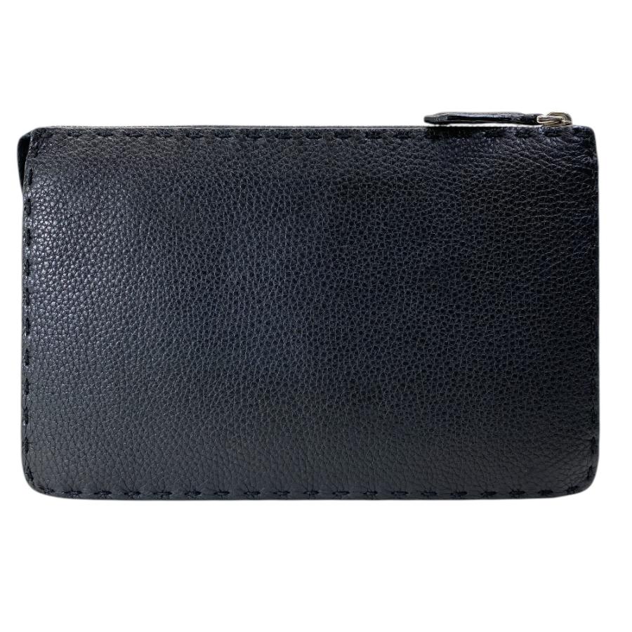 モンスターバグズアイクラッチバッグ ブラックレザー ゴールド金具 FENDI（フェンディ） モンスター バグズアイ クラッチバッグ セカンド