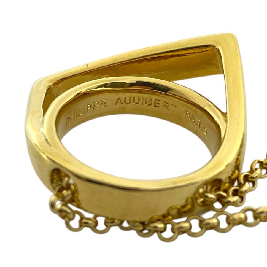 フィリップオーディベール ロング ネックレス ペンダント リングモチーフ アクセサリー ゴールド PHILIPPE AUDIBERT_6