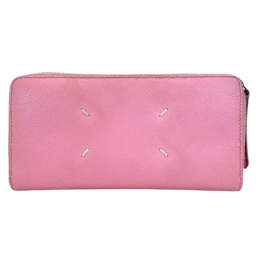 Maison Margiela 長財布 ピンク Maison Margiela（メゾンマルジェラ） 4ステッチ 長財布 財布 ラウンド