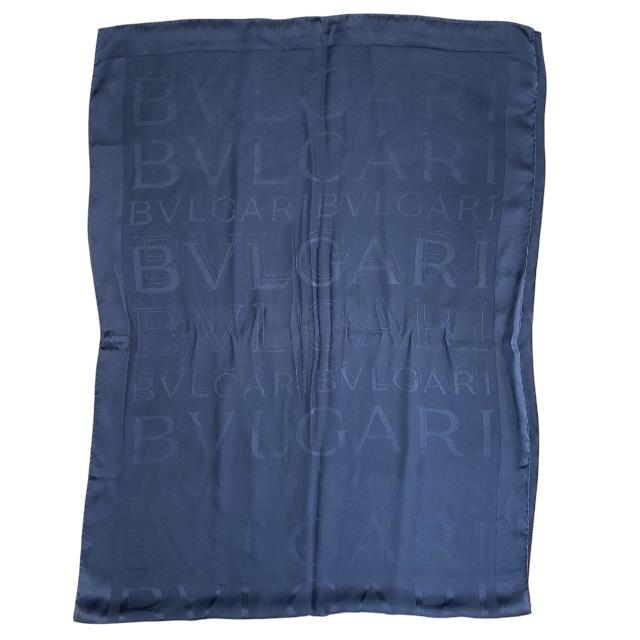 極美品 BVLGARI ブルガリ シルク ストール ショール ベージュ BVLGARI（ブルガリ） BULGARI ロングストール ショール スカーフ ロゴ