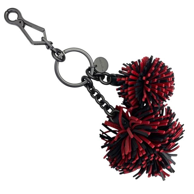 ボッテガヴェネタ　ポンポン型キーホルダー 赤と黒 BOTTEGA VENETA ボッテガヴェネタ ポンポン チャーム