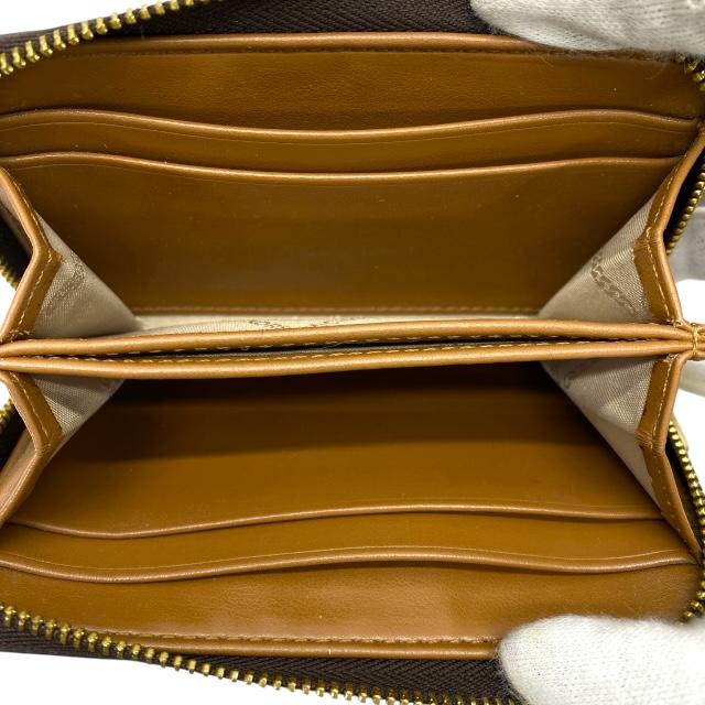 MICHAEL KORS マイケルコース ラウンドファスナー ブラウン MKロゴ 