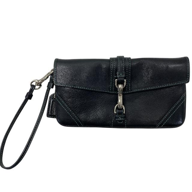 COACH（コーチ） ポーチ 小物入れ マルチポーチ 小物 レザー ブラック