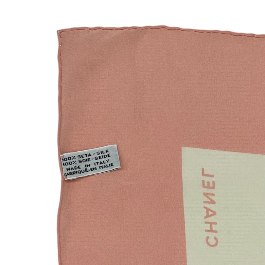 CHANEL（シャネル） シルク スカーフ ストール 大判 カメリア リボン
