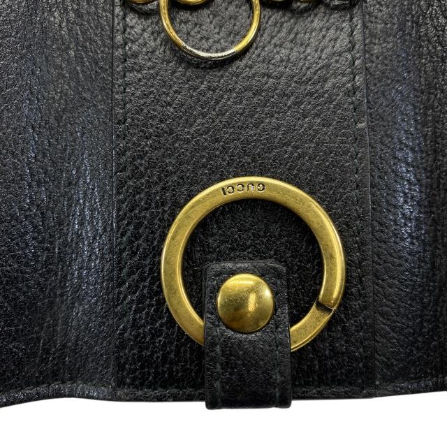 【新品未使用】 Gucciキーケース 品番:495071 GUCCI（グッチ） 495071 6連 キーケース 蜂 ハチ モチーフ ロゴ レザー