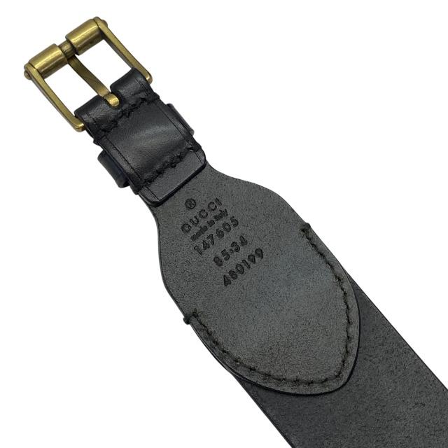 GUCCI（グッチ） 480199 ベルト アクセサリー 小物 レザー ブラック 黒