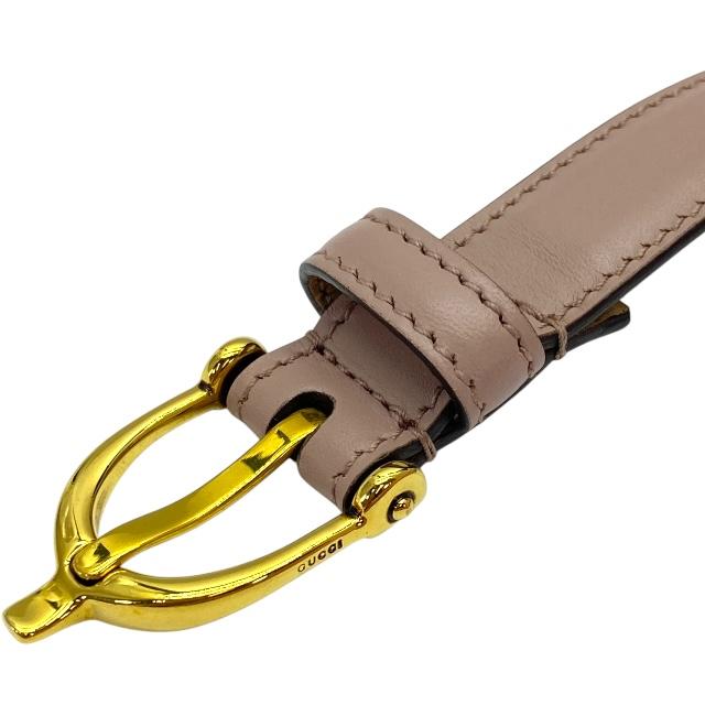 GUCCI ベージュレザー ベルト 90-36