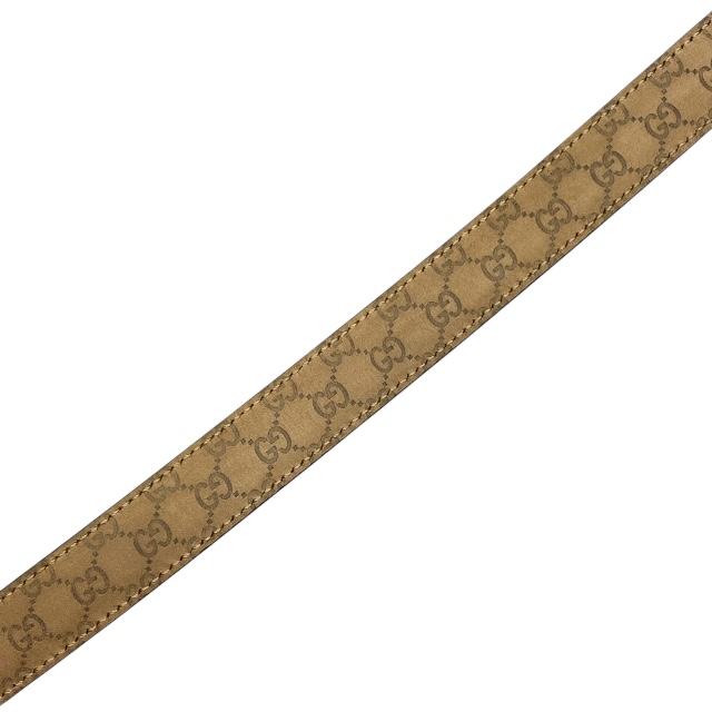 GUCCI グッチ Gロゴ 細め ベルト 　ベージュ econext_0424-a4891y-o75b
