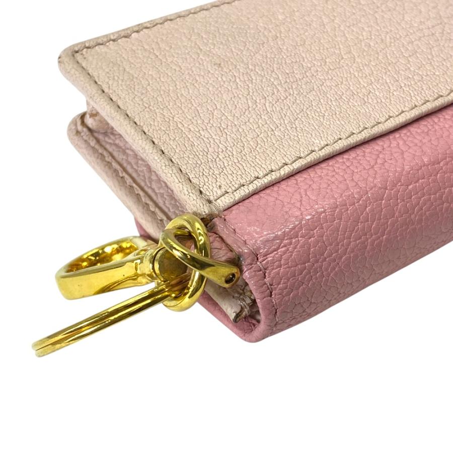 miu miu（ミュウミュウ） キーリング付き リボンマドラス カードケース