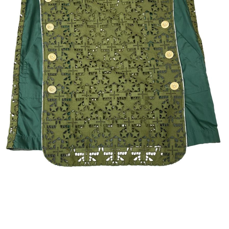 sacai（サカイ） レース 切り替え ワンピース 半袖 スター メッシュ 