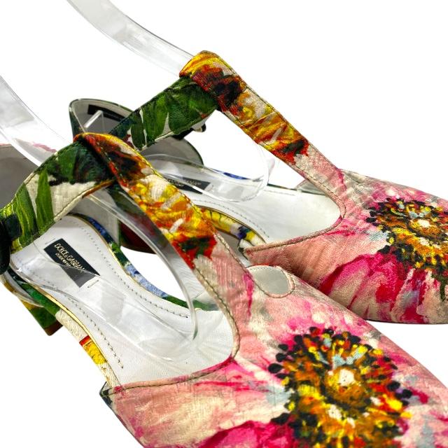 【美品】Dolce&Gabbanaレインボーシリーズパンプスゴールド DOLCE&GABBANA - ドルチェアンドガッバーナ スパンコール ゴールド