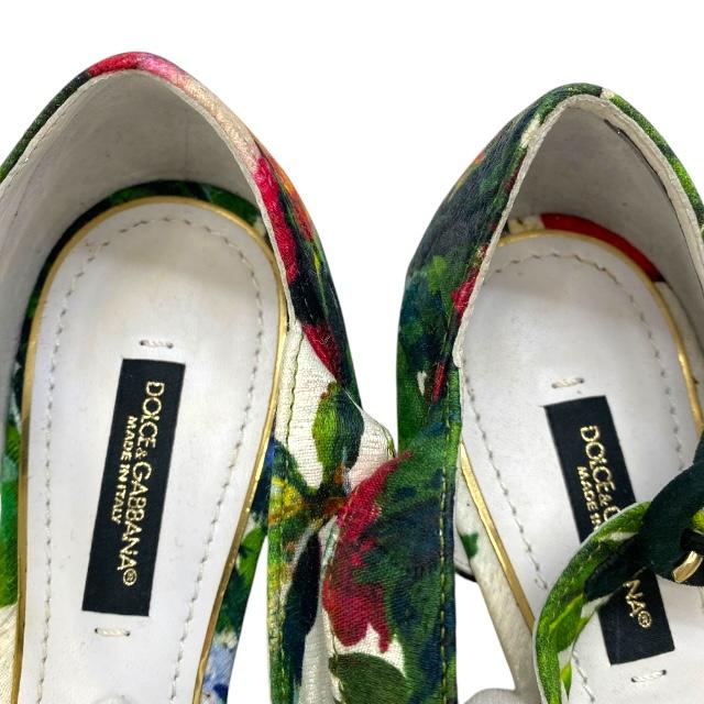 【ドルチェ&ガッバーナ】 パンプス 花柄 DOLCE&GABBANA ドルチェ&ガッバーナ パンプス 花柄 フラワー