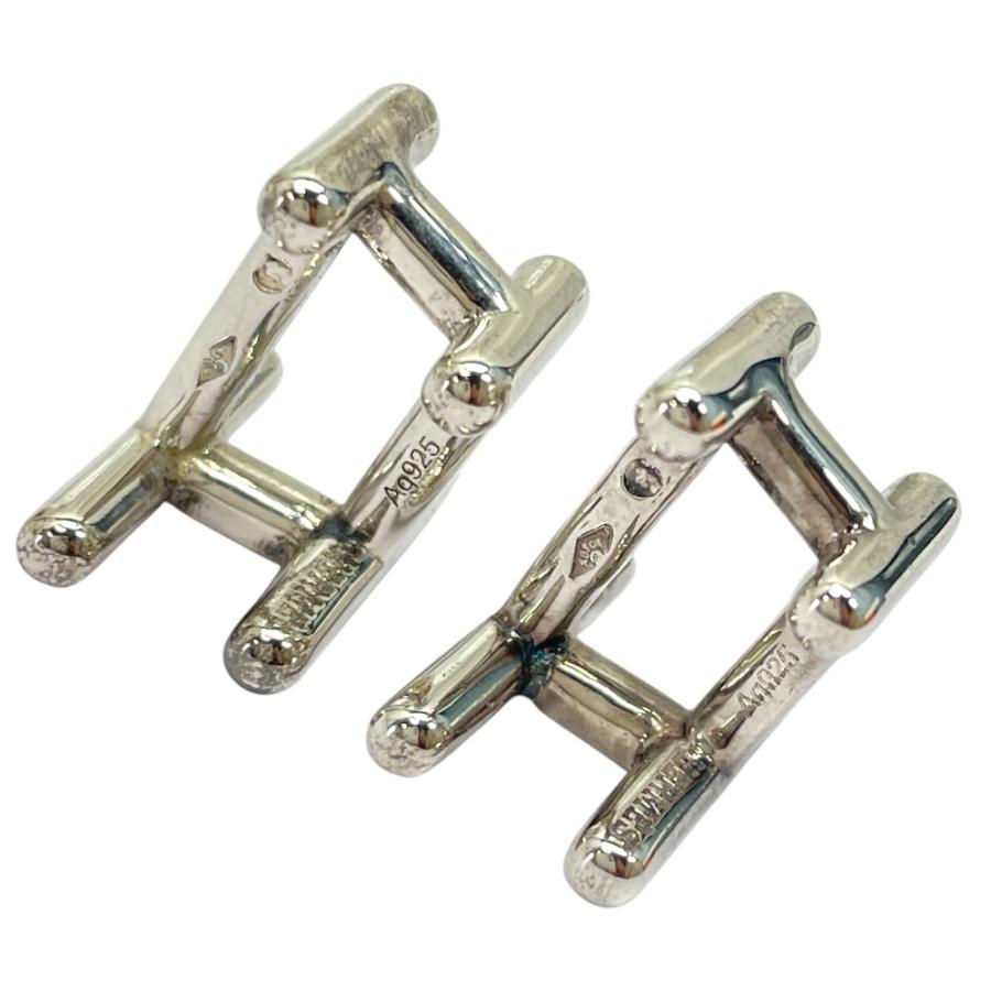 【HERMES】エルメス　カフスボタン シルバー Hロゴ Ag925 HERMES（エルメス） H2 カフス カフスボタン カフリンクス Hロゴ