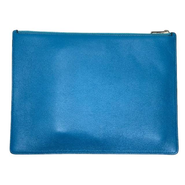 【美品】LOEWE セカンドバッグ アナグラム Tポーチ　レザー ブルー系 楽天市場】【バッグ】LOEWE ロエベ リピートアナグラム エンボス