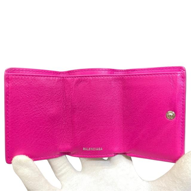 バレンシアガ ペーパーミニウォレット 三つ折り財布 コンパクトウォレット 391446 レザー レディース BALENCIAGA 【1-0206766】 BALENCIAGA（バレンシアガ） ペーパー ミニウォレット 三つ折り財布