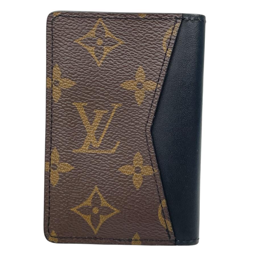ルイヴィトン　オーガナイザードゥポッシュ モノグラム×黒　マカサー　名刺入れ LOUIS VUITTON（ルイ・ヴィトン） カードケース モノグラム・マカサー
