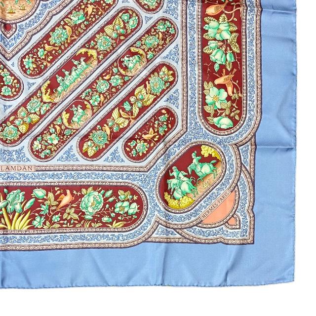 美品　エルメス　スカーフ　気球柄　ホワイト　総柄　レディース HERMES エルメス スカーフ 大判 カレ90 アクセサリー 小物
