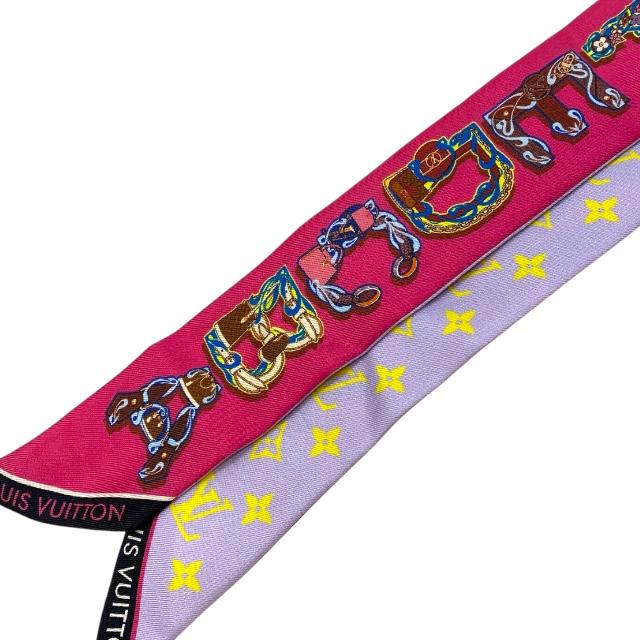 【極美品】ルイヴィトン　バンドーBB アルティメット　スカーフ　シルク ピンク 極美品】ルイヴィトン バンドーBB アルティメット スカーフ