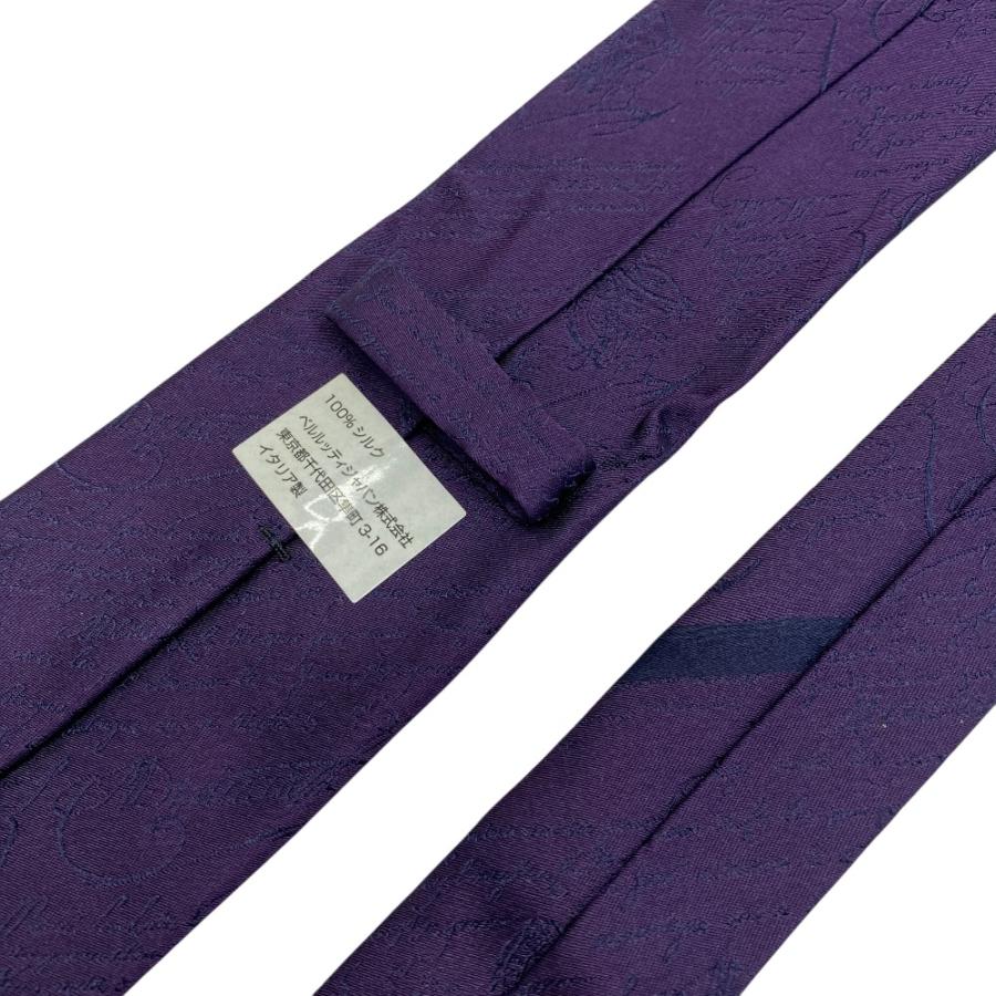 Berluti スクリット柄 ネクタイ パープル Berluti（ベルルッティ） 未使用 カリグラフィ スクリットタイ