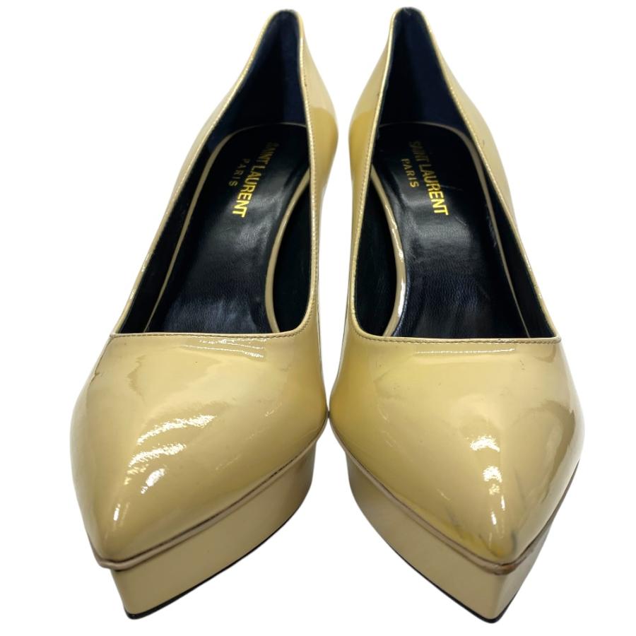 YELLO ベージュ ハイヒール・パンプス SAINT LAURENT サンローラン ポインテッドトゥ ハイヒール パンプス