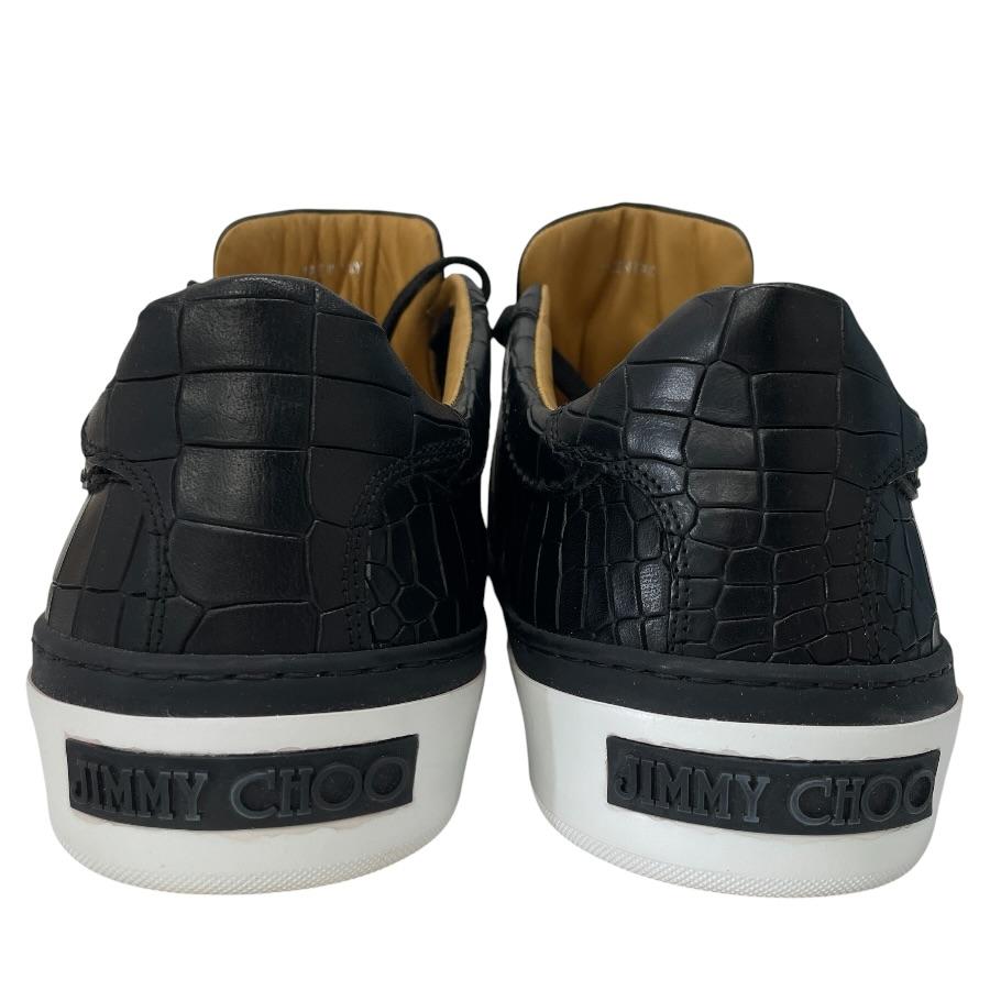 JIMMY CHOO サイズ38 スニーカー ゴールド クロコ型押し JIMMY CHOO（ジミーチュウ） 美品 スニーカー ローカット シューズ